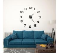 Générique Horloge Murale 3D Design Moderne 100 cm XXL Noir,Horloges murales,0.25KG-50639