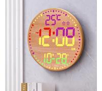 Générique Horloge Murale Couleur, Réveil Télécommandé, écran Multifonction, Réglage De La Luminosité, Application Multi-scènes