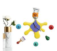 Générique Horloge Murale Créative | Horloge Décorative à Éclaboussures de Peinture pour Atelier,Pièce Temporelle Réaliste en Résine pour Bibliothèque Salle de Classe Cuisine Café Maison