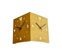 Générique Horloge Murale d ' Angle latérale, Horloge Murale silencieuse à Piles pour décors de Salon de Chambre à Coucher, horloges décoratives, horloges silencieuses à Piles