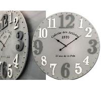 Générique Horloge Murale Décorative en MDF, Style Galerie, 60 cm de Diamètre, Gris
