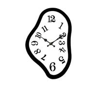 Générique Horloge Murale fondante, Horloge Suspendue au Design surréaliste, silencieuse, 9,84 x 6,38 Pouces, sans tict-AC pour la Maison, la Cuisine, Le Bureau, la Table d'étagère