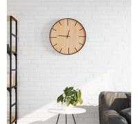 Générique Horloge Murale Marron Ø39 cm Fer et Bois d'ingénierie,Horloges murales,1.15KG-4008398
