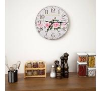 Générique Horloge Murale Vintage Fleur 30 cm,Maison & Jardin,Décorations,Horloges,Horloges murales,Multicolore,0.4KG,50625