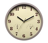 Générique Horloges d'extérieur étanches - Ronde décorative précise,Horloge Murale Rustique avec hygromètre - Décorative pour Cuisine, terrasse, Porche, Piscine, Salon, Garage, Chambre