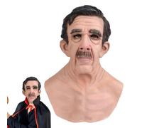 Générique Horror Alte-Mann-Maske - Halloween Latex Maskes für Erwachsene | Gruselige Kopfbedeckung Old Man | Realistische Horrormaske fürr Kostüm & Theater | Vollmaske mit Details