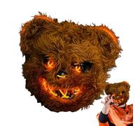 Générique Horror Bear - LED Light Up Face Couverture, Couverture De Visage De Cris D'horreur Réglable | Halloween Pour Habiller Le Costume, À LED Rougeoyant Pour Les Fêtes D'Halloween, Cosp