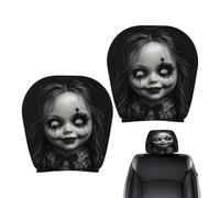 Générique Horror Ghost Face Car Headrest Covers, Pack of 2