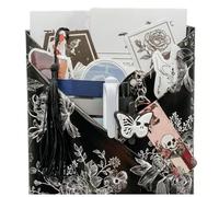 Générique Horror Halloween Date with a Book Gift Box, Gothic Date with Book,Ghostly Blind Date Book Box Gift Set for DIY Lovers, Stickers and Key Chain
