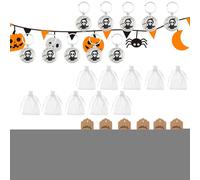 Générique Horror Keychain Set Accessory, Halloween Key Ring 12 Pieces Pack, Cute Toy for Festive Gifting, Fun Decoration Ideal Christmas Classroom Backpacks Valentines Bag School Birthday