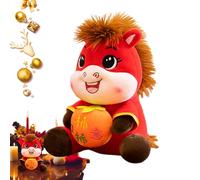 Générique Horse en Peluche, Animaux du Nouvel an Chinois, 2026 Cartoon God of Wealth Peace New Year Mascot Mascot Doll for Nursery Bedside Table Canapa Decor Party