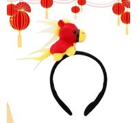 Générique Horse Headband - Plush Animal Headwear for Adults and Kids | Cute Costume Accessory for Chinese New Year Family Photos Stage Performances Festivals Themed Parties Cosplay Events Celebration