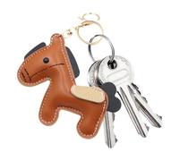 Générique Horse Keychain, Horse Shape Pendant, PU Leather Keyholder, Cute Animal Keyring, Backpack Charm, Decorative Accessory for Women, Keys, Purses, Handbags, Travel, and Everyday Use