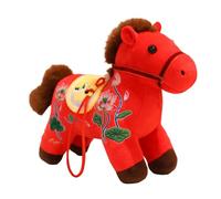Générique Horse Plush - 2026 New Year Mascot Cute, Year of The Horse Mascot Plush Doll, Chinese New Yearr Horsee Plushh Toy Pendant for Spring Festival Holiday Home Office Tabletop Living Room