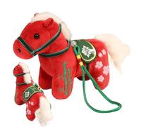 Générique Horse Plush Dolls Set - Horse Toys Stuffed Animals, Fashion Funny Soft Animal Dolls, Horses Stuffed Animals for Kids Girls Farm Party Christmas Chinese New Years, 2026 Year Lucky Art Doll
