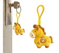 Générique Horse Plush - PP Cotton Cute Blessing Pendant Ornament | Chinese Theme Stuffed Animal Keychain with Lanyard for Christmas, Spring Festival, Birthday, Party, and Home Decor