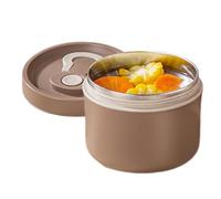 Générique Hot Food Container - 650ml Stainless Steel Insulated Mal Container | 11.7x9.5cm Hot Food Lunch Keeper Box | Double-layer Lunch Box For Students Teachers Doctors Women Men Adults Youth