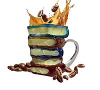 Générique Hot Tea Mug,Retro 3D Colored Book Design Glass Cups For Beer - Multifunctional Kitchen Accessory, Comfortable Grip Wine Drinkware Mugs For Whiskey Beer Juice