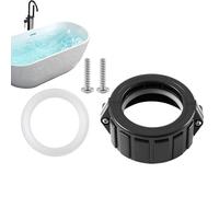 Générique Hot Tub Heater Open Nut Fitting for 2-inch Assemblies - Includes Mounting Screw & Heater Gasket Washer | Univeršal Spa Replacement Part for Heateř Manifold Unions, High-Temp ABS