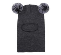 Générique Hôtesse Baby Winter Hat Scarf Set Toddler Beanie Hats Girl Boy with Neck Warmer Beanie for Kids Knit Warm for Cold Weather Bonnet Ski Violet (Dark Gray, One Size)