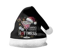 Générique Hotte Pere Noel Tour De Cou Idée Cadeau Noël Femme Blanc Rouge Tenue Lumière Déguisement Pour Moto Carnaval Rose Accessoire Bonnet Adulte