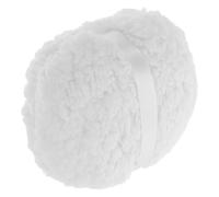 Générique Houppette à Poudre Ronde en Peluche Blanche 6 Pouces, Applicateur de Poudre Doux et Lavable pour Visage et Corps, Usage Polyvalent pour Hommes et Femmes