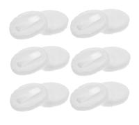 Générique Houppette Cosmétique Ronde en Coton Doux Blanc, Lot de 12 Pièces, Outil de Maquillage Facile à Nettoyer, pour Poudre Sèche et Visage