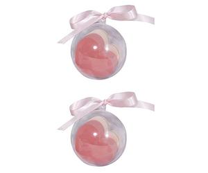 Générique Houppettes à Maquillage de Cœur Hydrophiles Non Latex Lavables et Compactes, Lot de 2 Set de Set de Maquillage Précis et Facile Quotidien