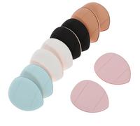 Générique Houppettes à Poudre Visage 10 Pièces, Éponges Maquillage Mini Format 5 Couleurs Assorties, Éponge Fondation Polyvalente pour Correcteur et Poudre, Accessoires Beauté Portables
