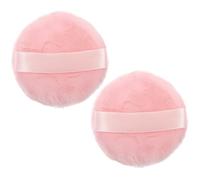 Générique Houppettes de Maquillage Lavables en Coton Rose, Lot de 2 Pièces, Douces et Faciles à Nettoyer, pour Visage, Usage à Domicile Voyage