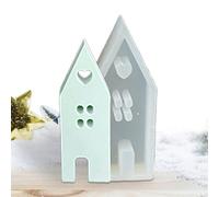 Générique House Shape Silicone Mold - Resin Casting Form, Decorative Craft Tool | Flexible Reusable Baking Art Supplies Kit, Detailed Miniature Home Ornament Creation Template for Christmas Birthday