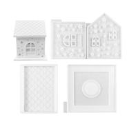 Générique House Shape Silicone Mould - Homes Design Candle Mold, Decorative Casting Mould | Durable Flexible Silicone Mold for Resin Art, Candle, Soap Making, Clay Work, Homes Decoration, DIY