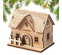 Générique Houses de Village de Noël - Scène de Noël en Bois dirigée | Bâtiment à Collection de Bureau pour Une fenêtre Appartement Appartement Affair