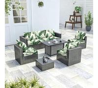 Générique Housse Assise de Canapé Extensible,Exterieur Housse de Coussin de Siège de Canapé Antidérapant Universelle,Protection Meubles Couvre,pour Salon Jardin Terrasse(Color7,8 pièces)