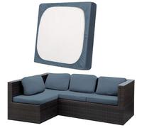 Générique Housse Assise Salon de Jardin Exterieur Extensible,Housse Siège Canapé Protection avec Fond Élastique,Amovible Housse de Coussin de Canapé Jardin Terrasse Caravane(Gris,1 pièce)