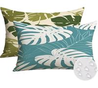 Générique Housse Coussin Exterieur Impermeable 60x120cm Vert Décoratif Taie d'oreiller Decoration Feuilles Tropicales Housse de Coussin Exterieur Impermeable pour Salon de Jardin Lot 2. T-3536