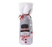 Générique Housse De Bouteille De Vin De Noël - Décoration Réutilisable pour Les Fêtes avec Cordon Coulissant | Sacs À Bouteille De Vin pour Les Fêtes,pour Mariage Anniversaire Fête Nouvel an Réunion