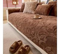 Générique Housse de canapé 1/2/3/4 Places, Housse imprimée Ultra Douce, Protection Anti-Rayures antidérapante, Housse Extensible Lavable pour Coussin de canapé Salon(Brown,70x180cm)
