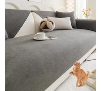 Générique Housse De Canapé Chenille ImperméAble - Jeté De Canapé AntidéRapante, ProtèGe Canape Chic pour Le Salon, AdaptéE Aux CanapéS 3 Places Et d'angle(Grey,45x45cmCushion Cover)