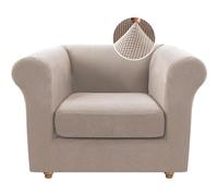 Generique Housse de canapé Chesterfield Extensible avec Housses de Coussin séparées for Meubles de Salon avec Tissu Jacquard Plus épais(Cachi,1 Posto)