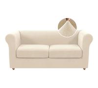 Generique Housse de canapé Chesterfield Extensible avec Housses de Coussin séparées for Meubles de Salon avec Tissu Jacquard Plus épais(Naturale,2 Posti)