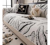 Générique Housse de canapé en Fausse Fourrure pelucheuse antidérapante, Protection Lavable Universelle, Coussin pour canapé 1/2/3/4 Places Salon(White-B,70X120CM)