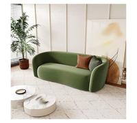 Générique Housse De Canapé Extensible en Velours, Design Incurvé Semi-Circulaire, Tissu De Protection Durable for Salons, Cafés Et Espaces Événementiels(Green,Quadruple Seat)