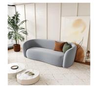 Générique Housse De Canapé Extensible en Velours, Design Incurvé Semi-Circulaire, Tissu De Protection Durable for Salons, Cafés Et Espaces Événementiels(Blue,Quadruple Seat)