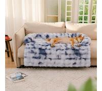 Générique Housse de Canapé-Lit for Animaux Dream Cloud, Douce, Moelleuse et Lavable, Facile d’Entretien, Idéale for Protéger Vos Meubles. Tapis Orthopédique Antidérapant en Peluche pour(Gray Blue,S)