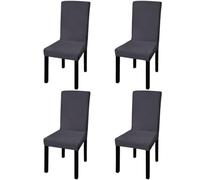 Générique Housse de Chaise Droite Extensible 4 pcs Anthracite,Maison & Jardin,Décorations,Housses,Anthracite,0.54 KG,131425