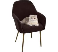 Générique Housse de Chaise Élastique avec Accoudoir Stretch Housse de Chaise Élastique avec Accoudoir avec accoudoirs décoratifs, Protection Amovible pour Fauteuil de Bureau, Cuisine Chocolate 1