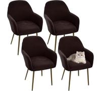 Générique Housse de Chaise Élastique avec Accoudoir Stretch Housse de Chaise Élastique avec Accoudoir avec accoudoirs décoratifs, Protection Amovible pour Fauteuil de Bureau, Cuisine Chocolate 4