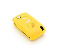 Générique Housse de n Silicone pour Citroën C1 C2 C3 C4 C5 3 Boutons Jaune