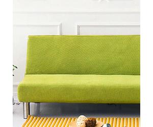 Generique Housse de Clic Clac Couleur Unie élastique Canapé 2/3 Places, Housse de sans Accoudoir Couverture de Canapé-lit Universel Tout Couvert Canapé Pliant Protecteur(Vert,190-230cm)